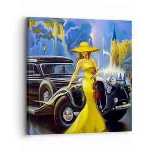 Bild auf Leinwand - Leinwandbild - Nocturne für Violine und Liebe - 30x30 cm