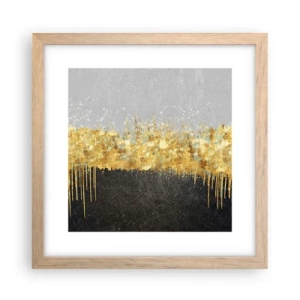 Poster in einem Rahmen aus heller Eiche - Nach innen und nach oben - 30x30 cm