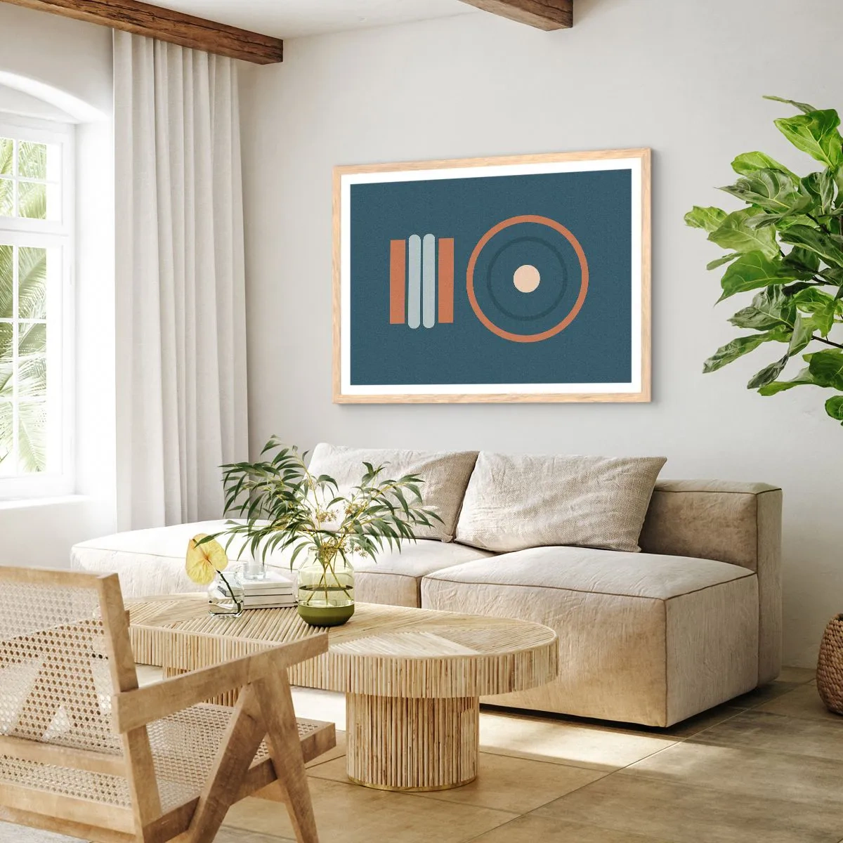 Poster in einem Rahmen aus heller Eiche - Das Wesen der Dinge - 100x70 cm