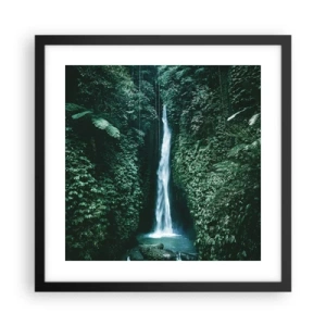 Poster in einem schwarzem Rahmen - Tropisches Spa - 40x40 cm
