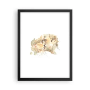 Poster in einem schwarzem Rahmen - Hälfte gefunden? - 30x40 cm