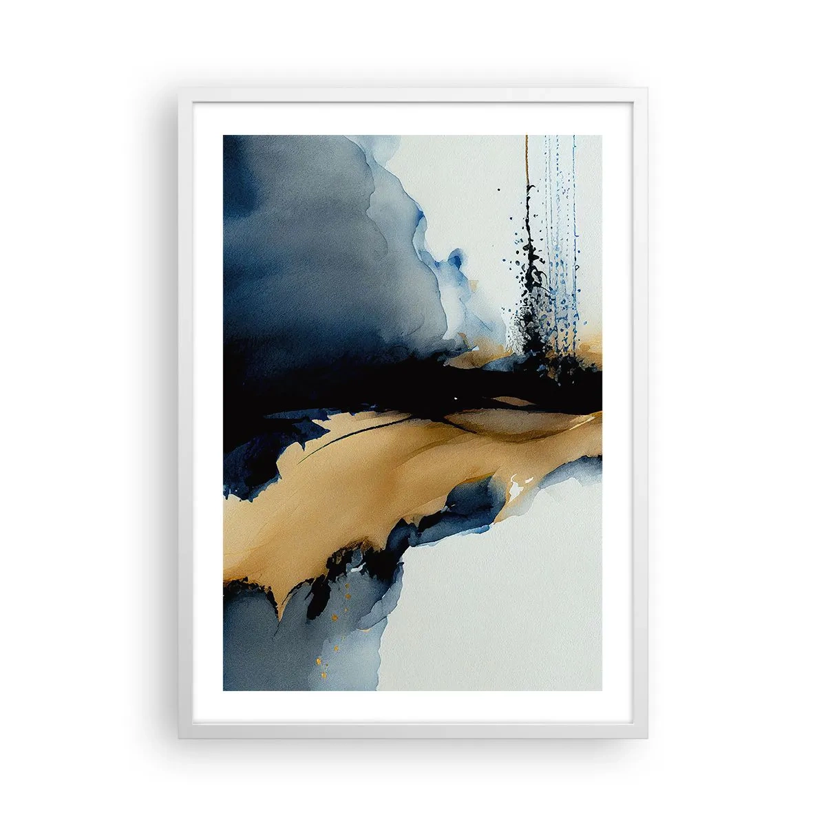 Poster in einem weißen Rahmen - Hinter dem Vorhang - 50x70 cm