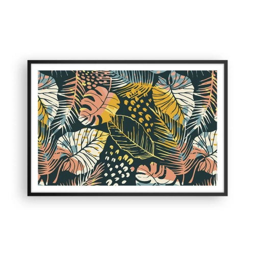 Poster in einem schwarzem Rahmen - Grüne Fantasie - 91x61 cm