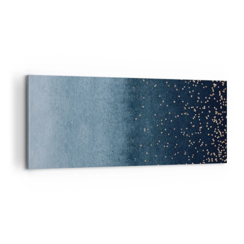 Bild auf Leinwand - Leinwandbild - Komposition - blaue Phasen - 100x40 cm