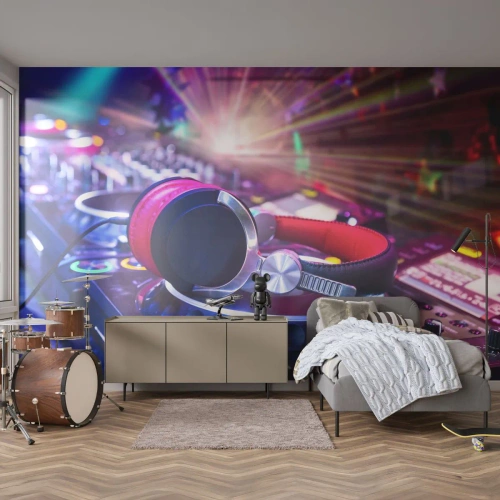 Fototapete Standard Eco - Es wird, es wird passieren - Musik, Musik Studio, Kopfhörer - 200x140 cm