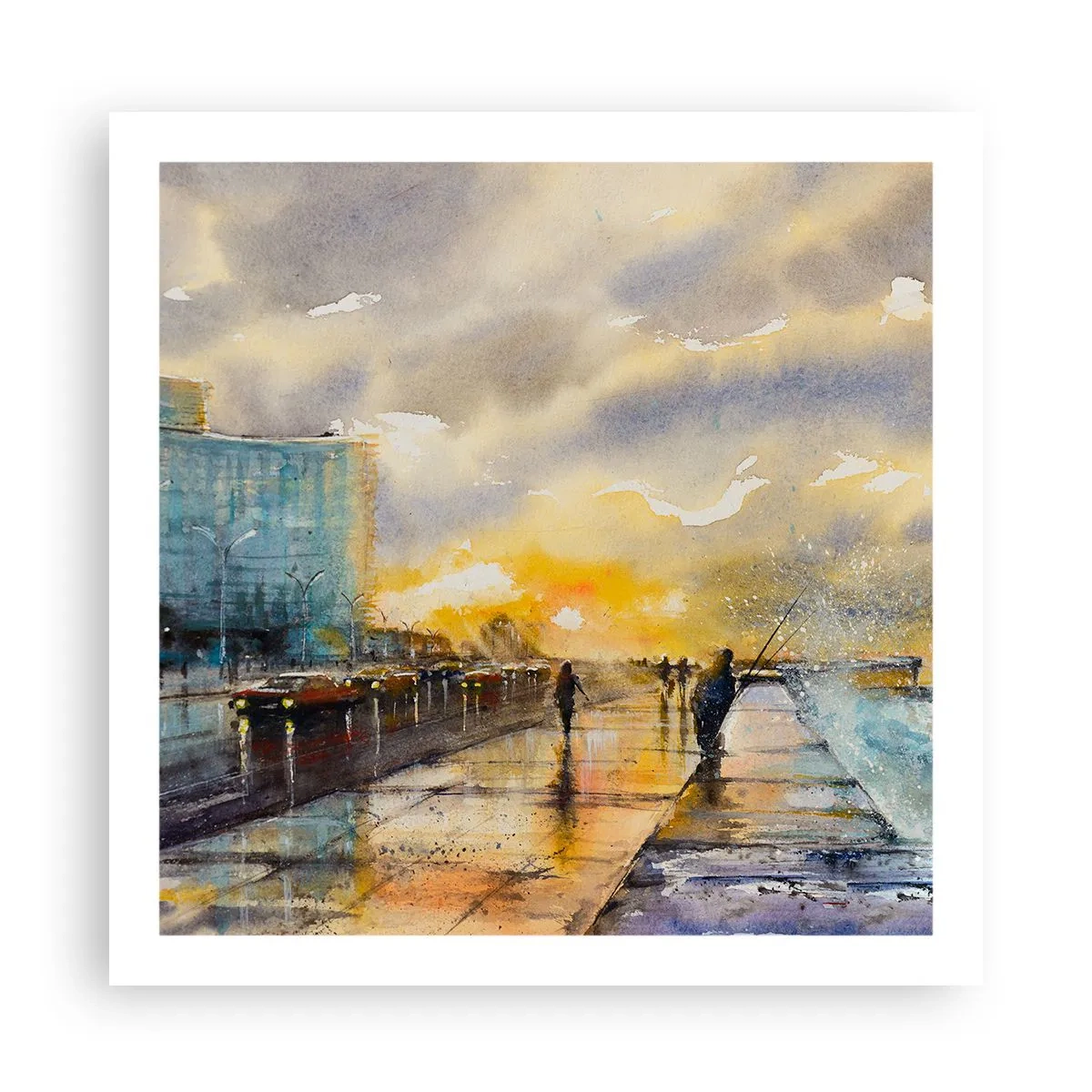 Poster - Leben am Ufer - 60x60 cm