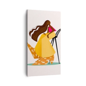 Bild auf Leinwand - Leinwandbild - Mode macht auch Spaß - 45x80 cm