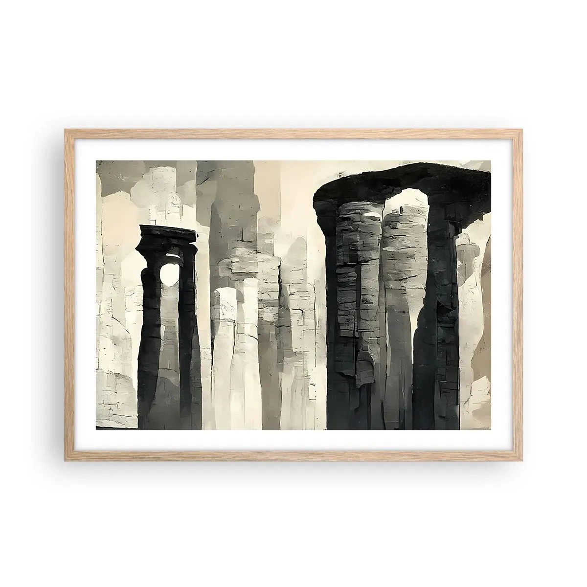 Poster in einem Rahmen aus heller Eiche - Majestät der Antike - 70x50 cm