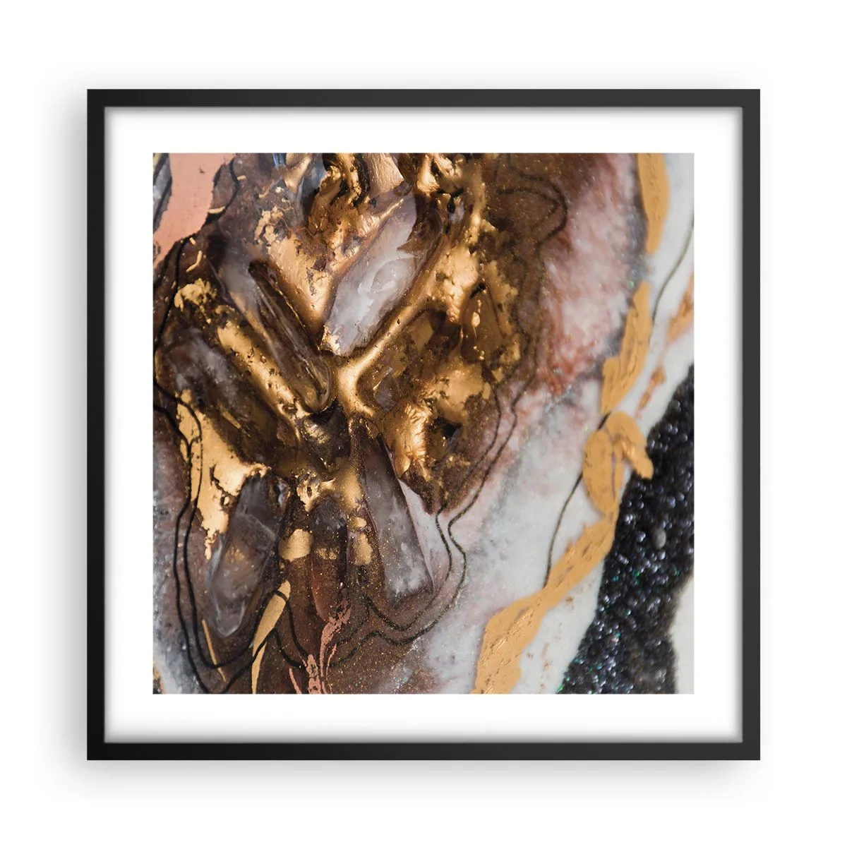 Poster in einem schwarzem Rahmen - Das Element der Erde - 50x50 cm
