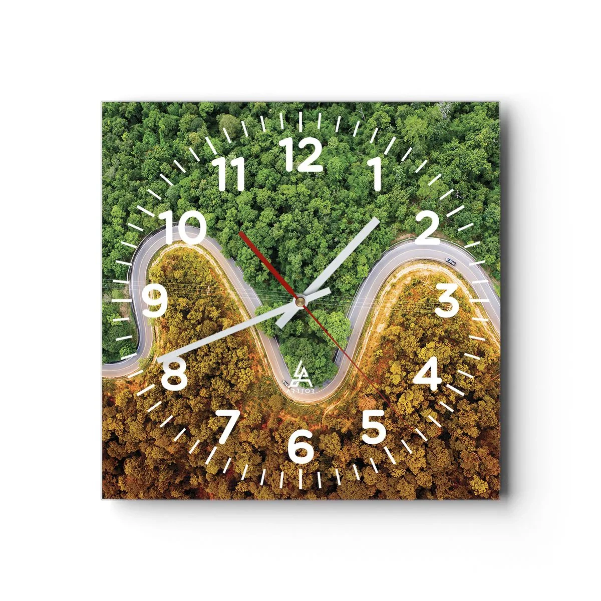 Wanduhr - Glasuhr - Grenzen und Durchbrüche - 40x40 cm