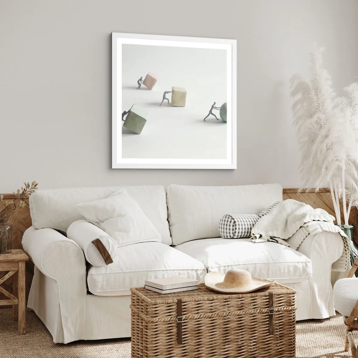 Poster in einem weißen Rahmen - Pures Leben - 50x50 cm