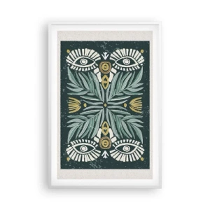 Poster in einem weißen Rahmen - Wie ein Volksausschnitt - 61x91 cm