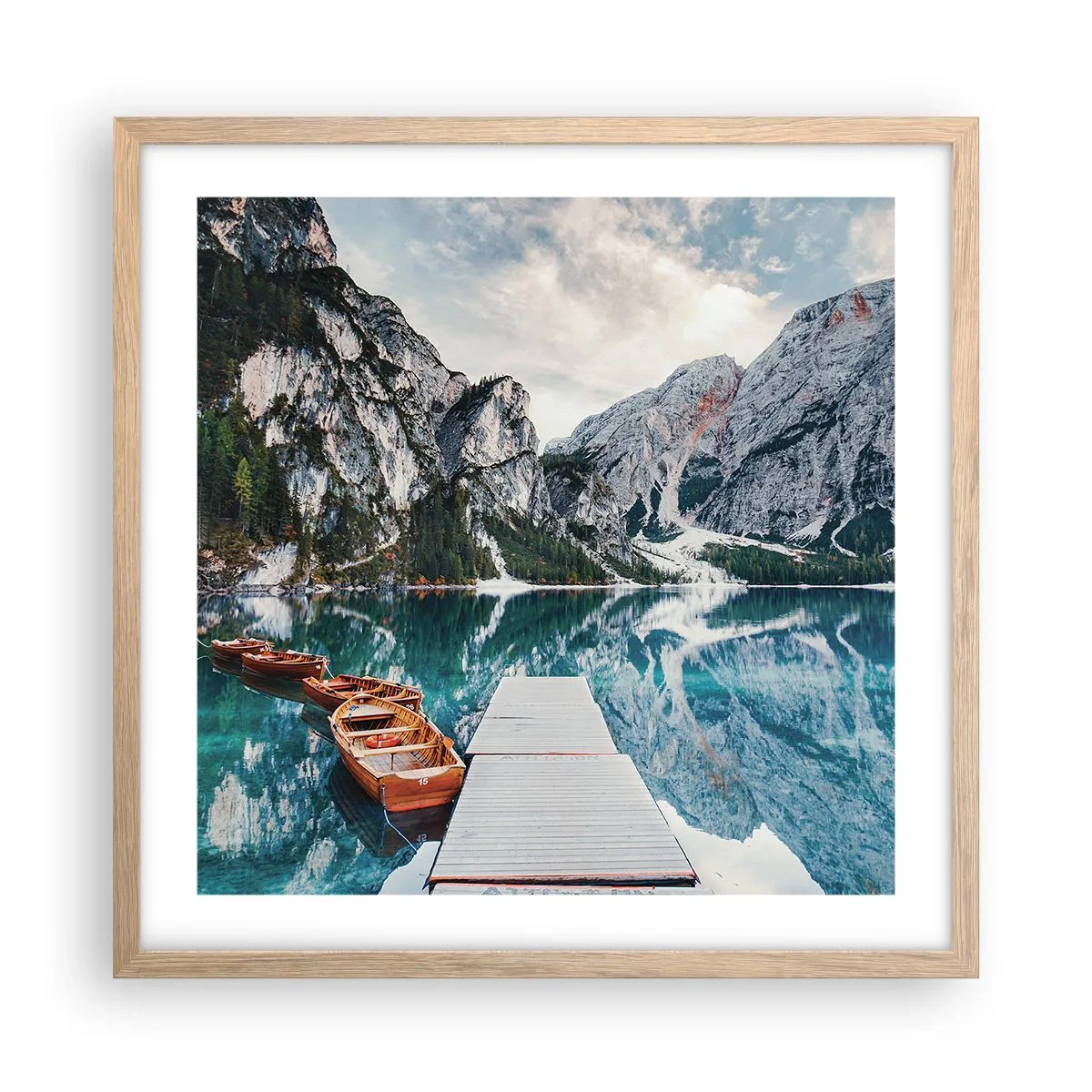 Poster in einem Rahmen aus heller Eiche - Wir zeigen Ihnen Schönheit - 50x50 cm