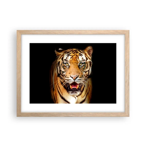 Poster in einem Rahmen aus heller Eiche - Wild im Herzen - 40x30 cm