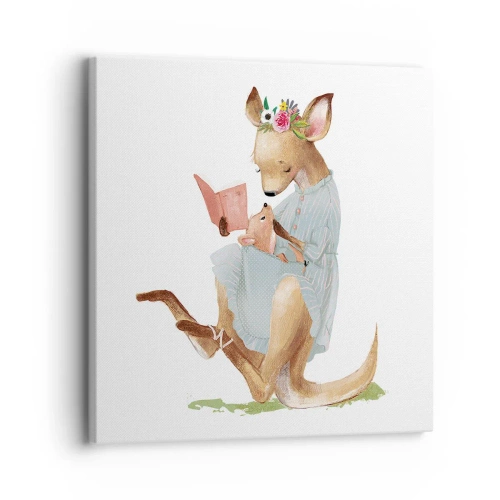 Bild auf Leinwand - Leinwandbild - Lies mir vor Mama - 30x30 cm