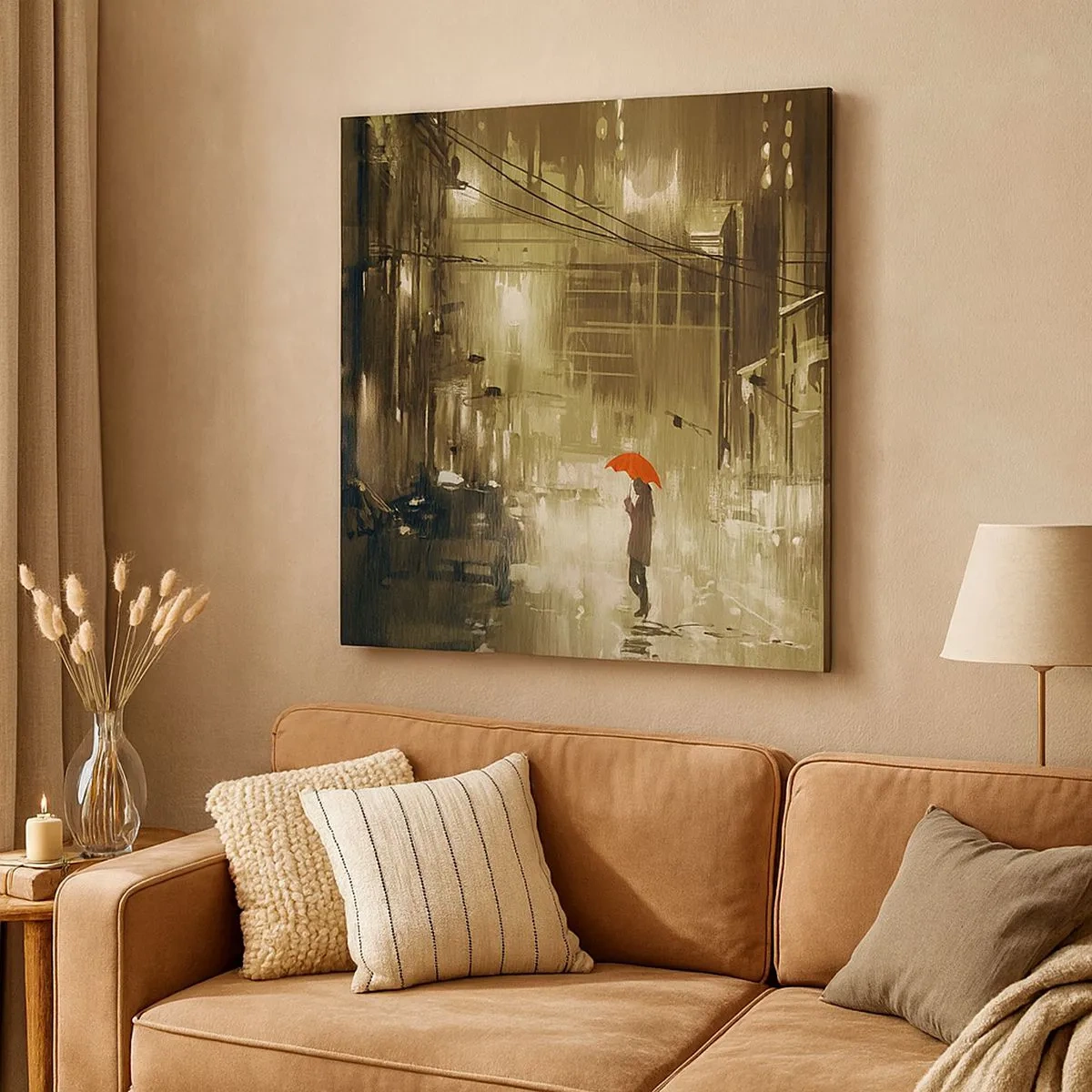 Bild auf Leinwand - Leinwandbild - Allein aber nicht einsam - 30x30 cm