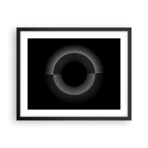 Poster in einem schwarzem Rahmen - Schwarze Sonne - 50x40 cm