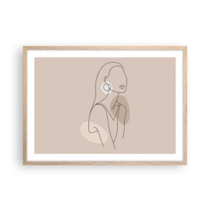 Poster in einem Rahmen aus heller Eiche - Mädchenhafte Ikone - 70x50 cm