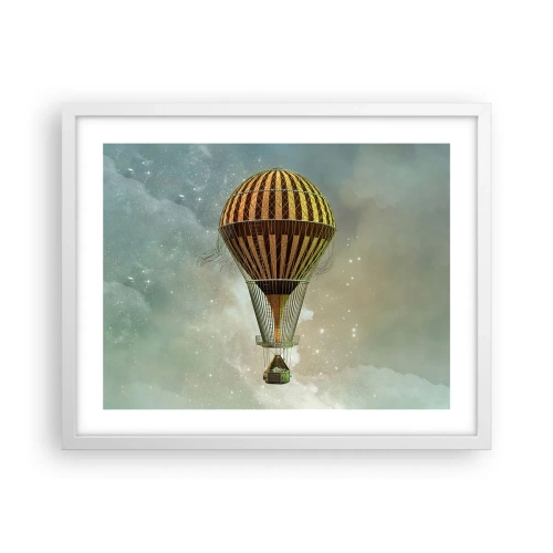Poster in einem weißen Rahmen - Pionierflüge - 50x40 cm