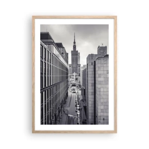 Poster in einem Rahmen aus heller Eiche - Warschauer Tal - 50x70 cm