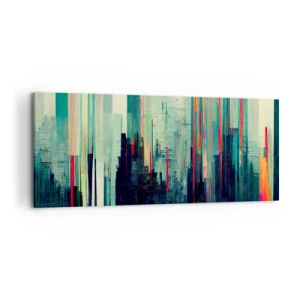 Bild auf Leinwand - Leinwandbild - Futuristische Stadt - 100x40 cm