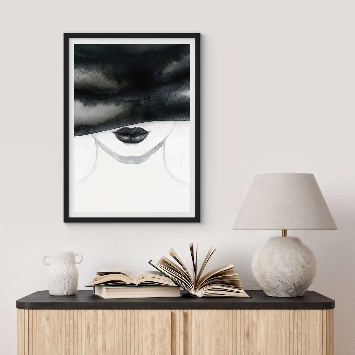 Poster in einem schwarzem Rahmen - Ein sinnliches Geheimnis - 40x50 cm