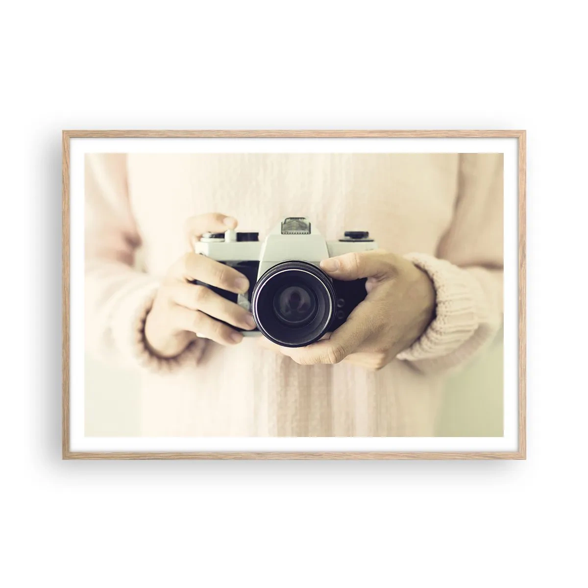 Poster in einem Rahmen aus heller Eiche - Um mehr zu sehen ... - 100x70 cm