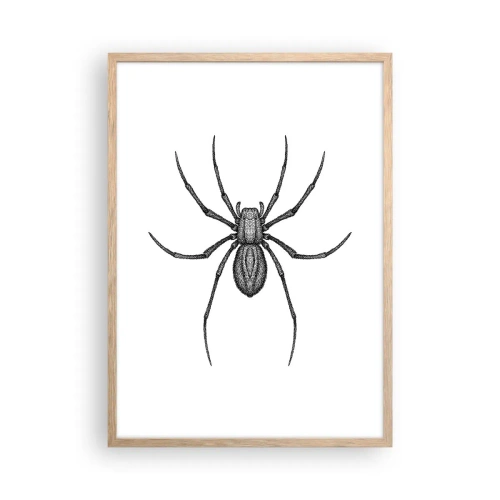 Poster in einem Rahmen aus heller Eiche - Beunruhigende Präzision - 50x70 cm