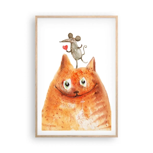 Poster in einem Rahmen aus heller Eiche - Paradoxien der Liebe - 61x91 cm