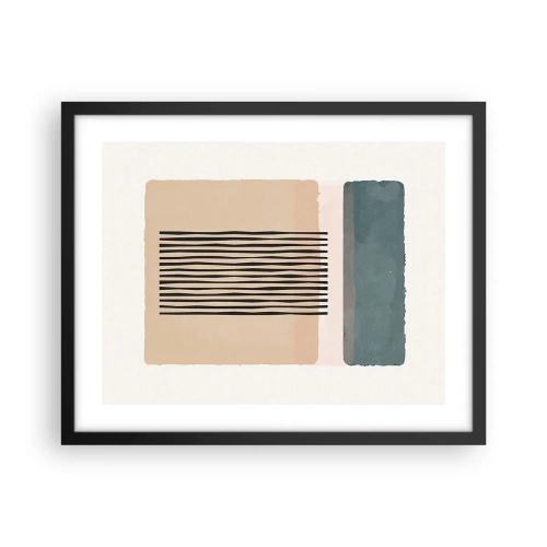 Poster in einem schwarzem Rahmen - Alles ist in Ordnung - 50x40 cm