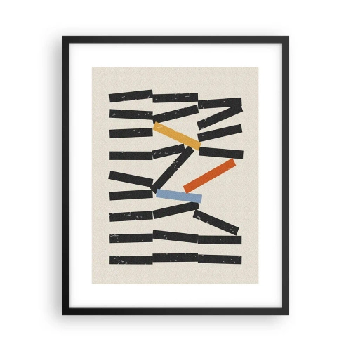Poster in einem schwarzem Rahmen - Domino – Komposition - 40x50 cm