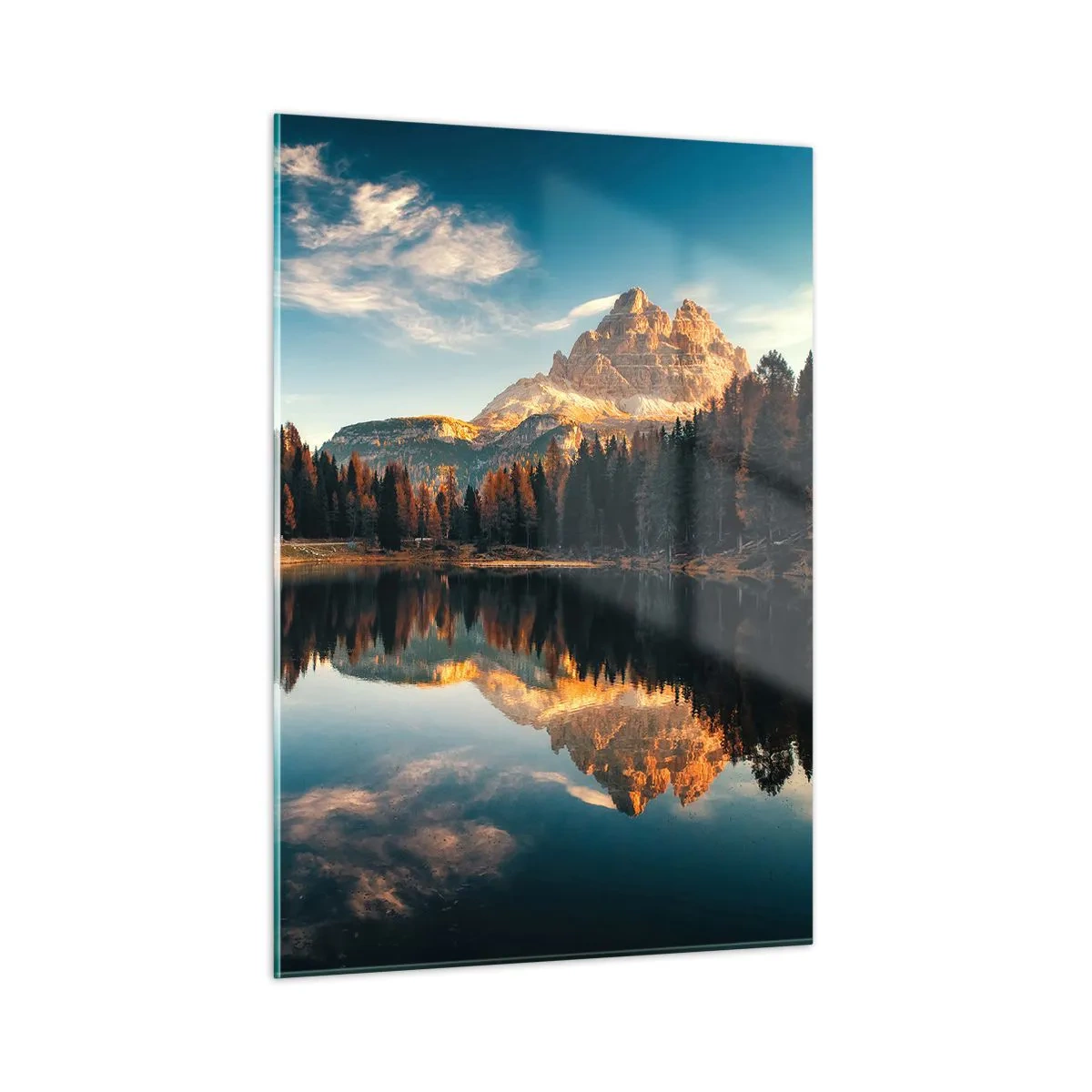 Glasbild - Bild auf glas - Doppellandschaft - 50x70cm - Doppelte Landschaft - Moderne Wanddekoration für Wohnzimmer und Schlafzimmer ARTTOR