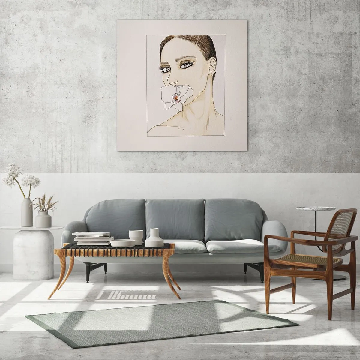 Glasbild - Bild auf glas - Ein Symbol für Eleganz und Schönheit - 40x40 cm