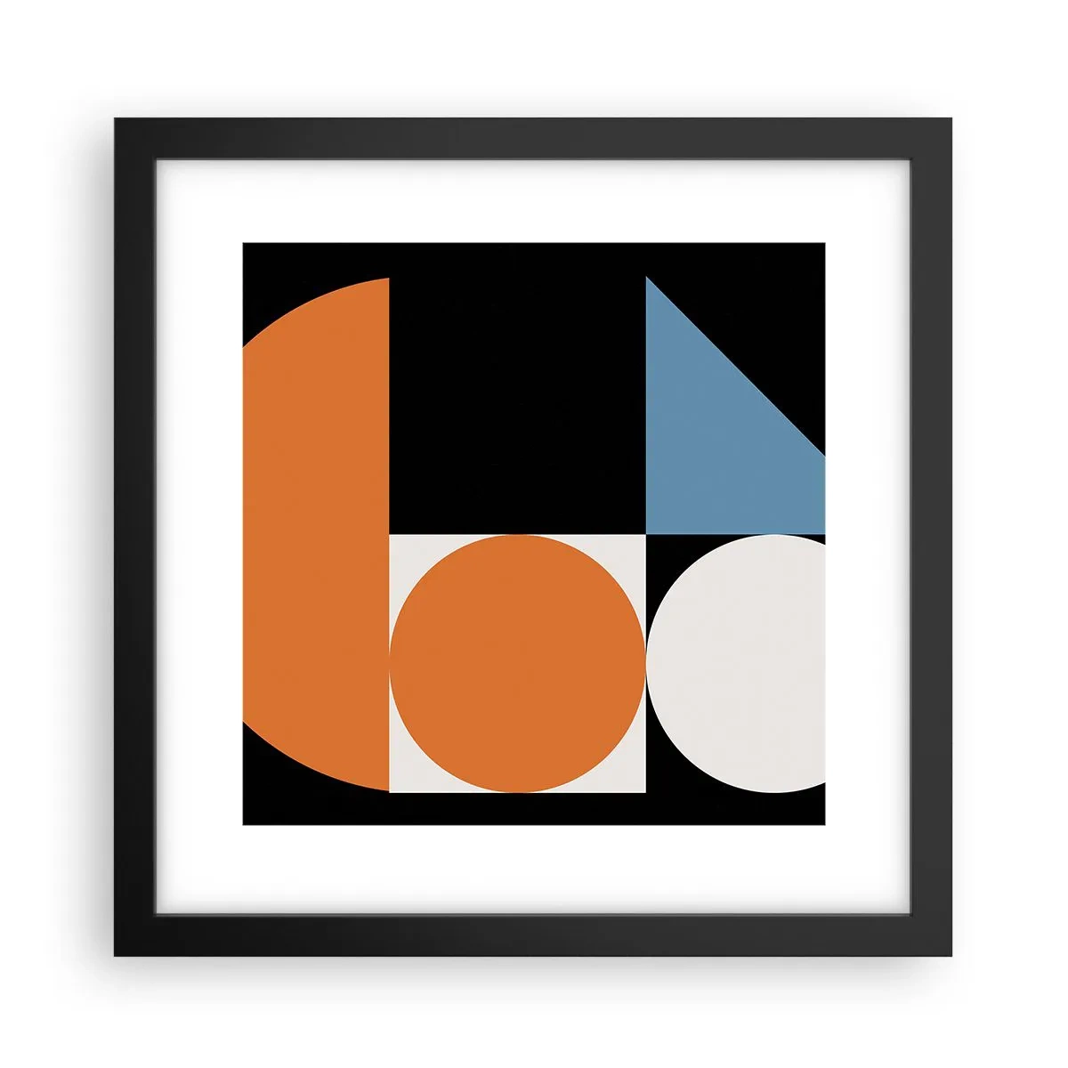 Poster in einem schwarzem Rahmen - Bebilderte Anordnung - 30x30 cm