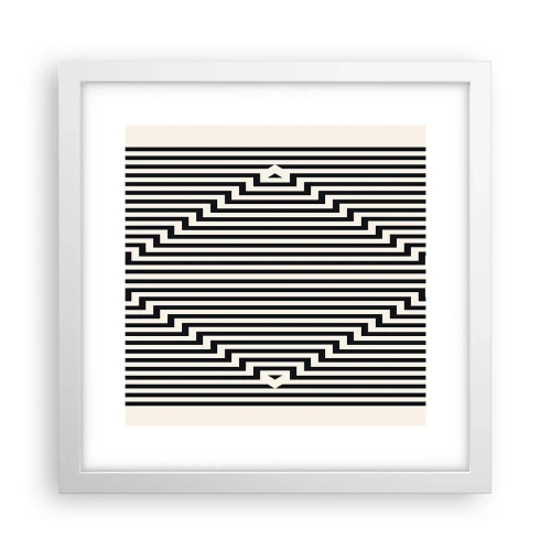 Poster in einem weißen Rahmen - Geometrische Illusion - 30x30 cm