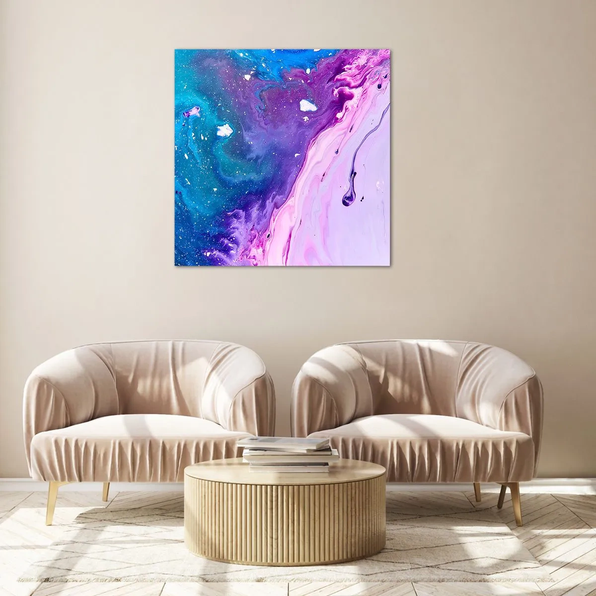 Glasbild - Bild auf glas - Yin und Yang - 70x70 cm