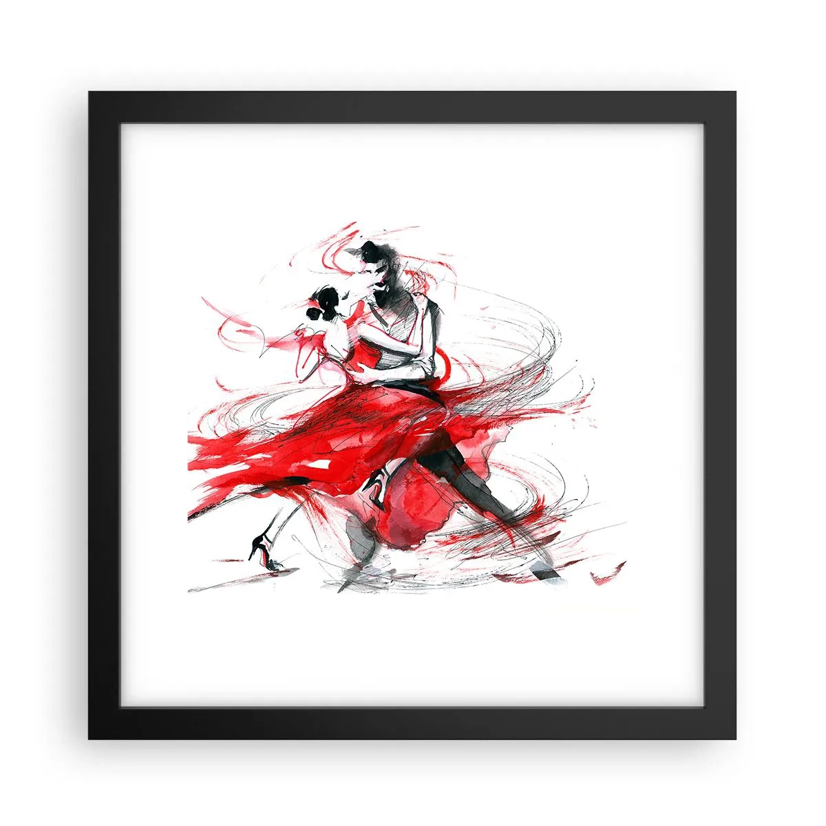 Poster in einem schwarzem Rahmen - Tango – der Rhythmus der Leidenschaft - 30x30 cm