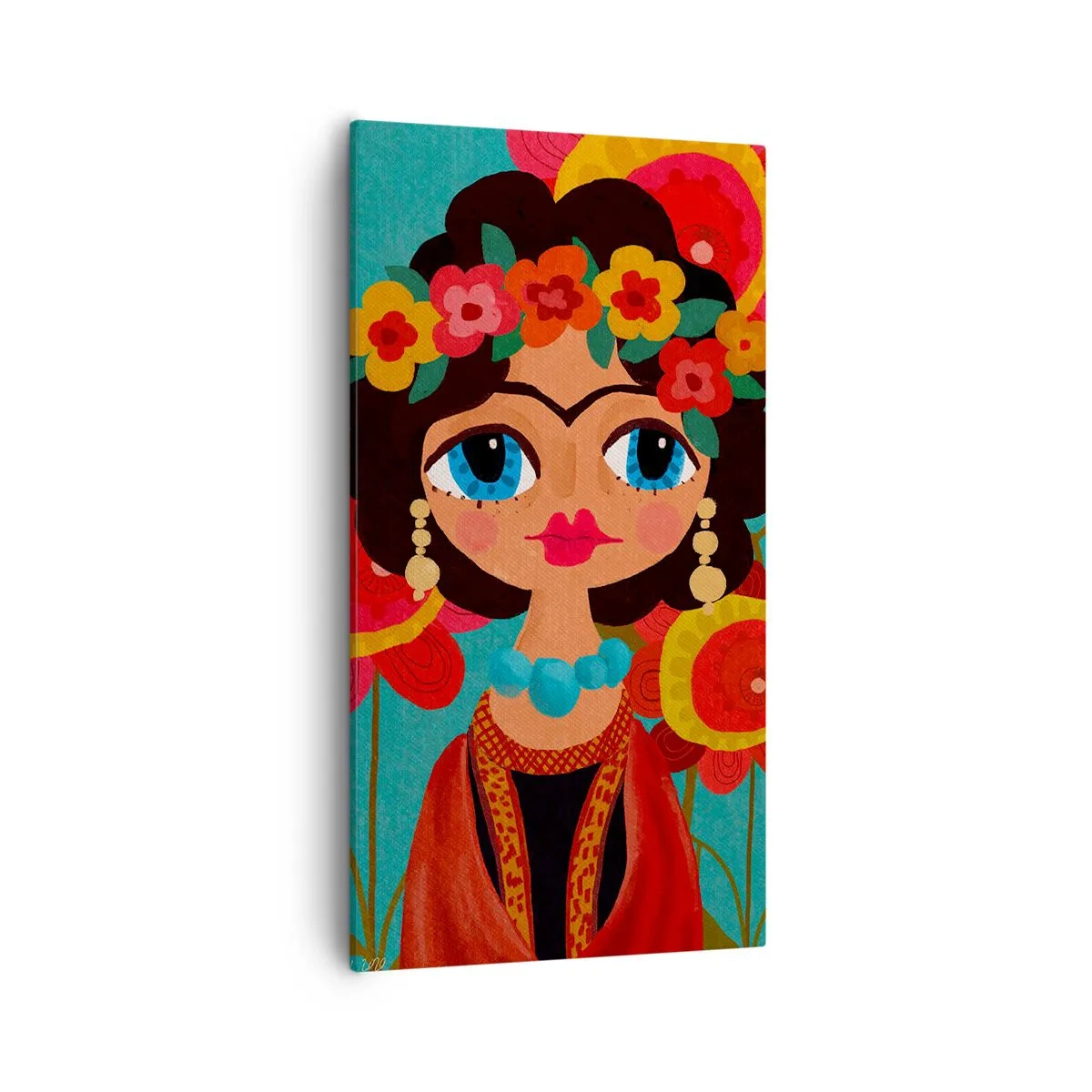 Bild auf Leinwand - Leinwandbild - Fräulein Poppy - 55x100 cm