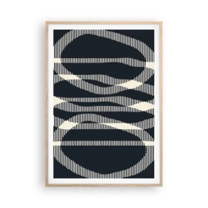 Poster in einem Rahmen aus heller Eiche - Ein Versuch, die Dunkelheit zu durchbrechen - 70x100 cm