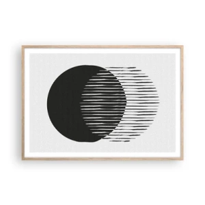 Poster in einem Rahmen aus heller Eiche - Sein Alter Ego - 100x70 cm