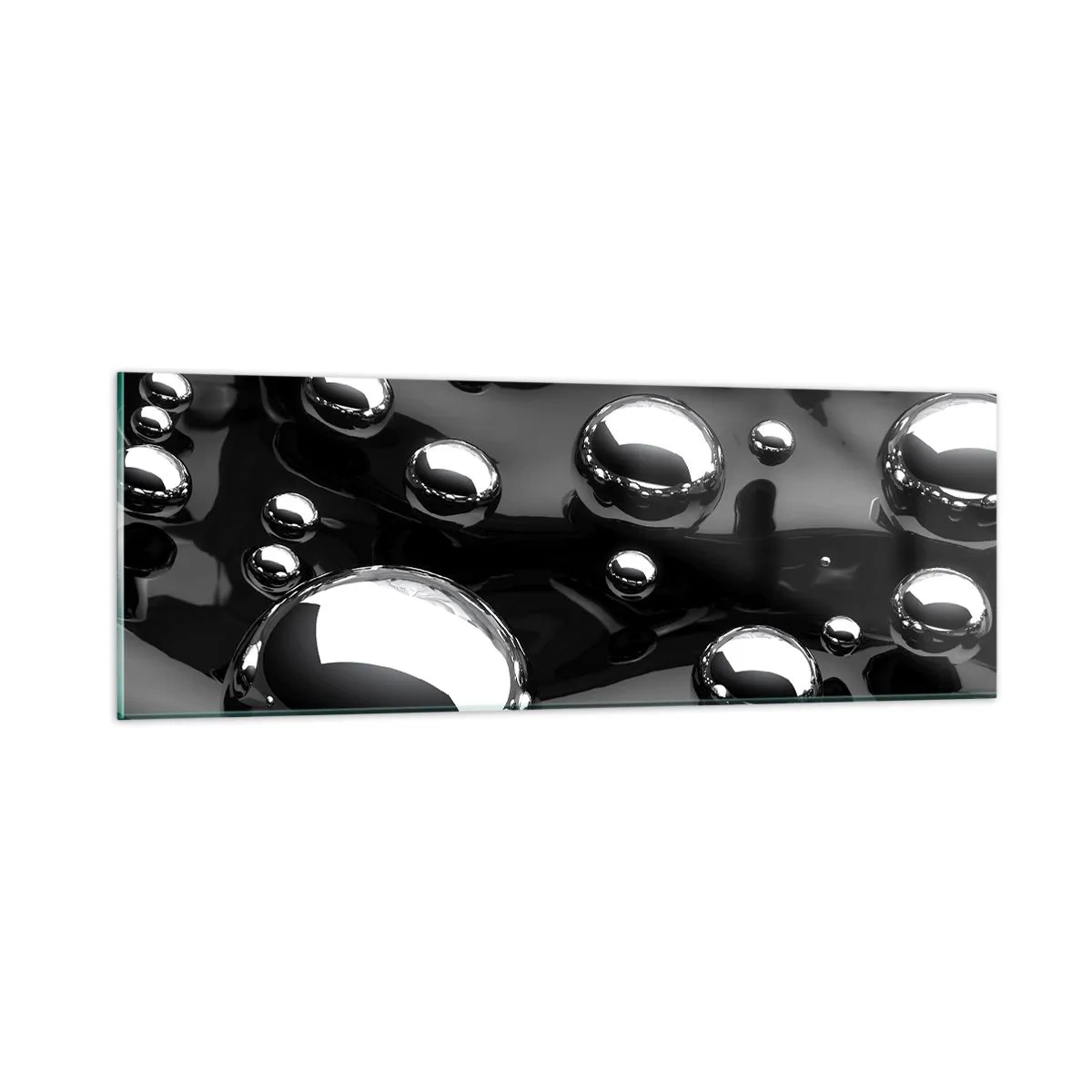Glasbild - Bild auf glas - Aus der schwarzen Wassertiefe - 90x30 cm