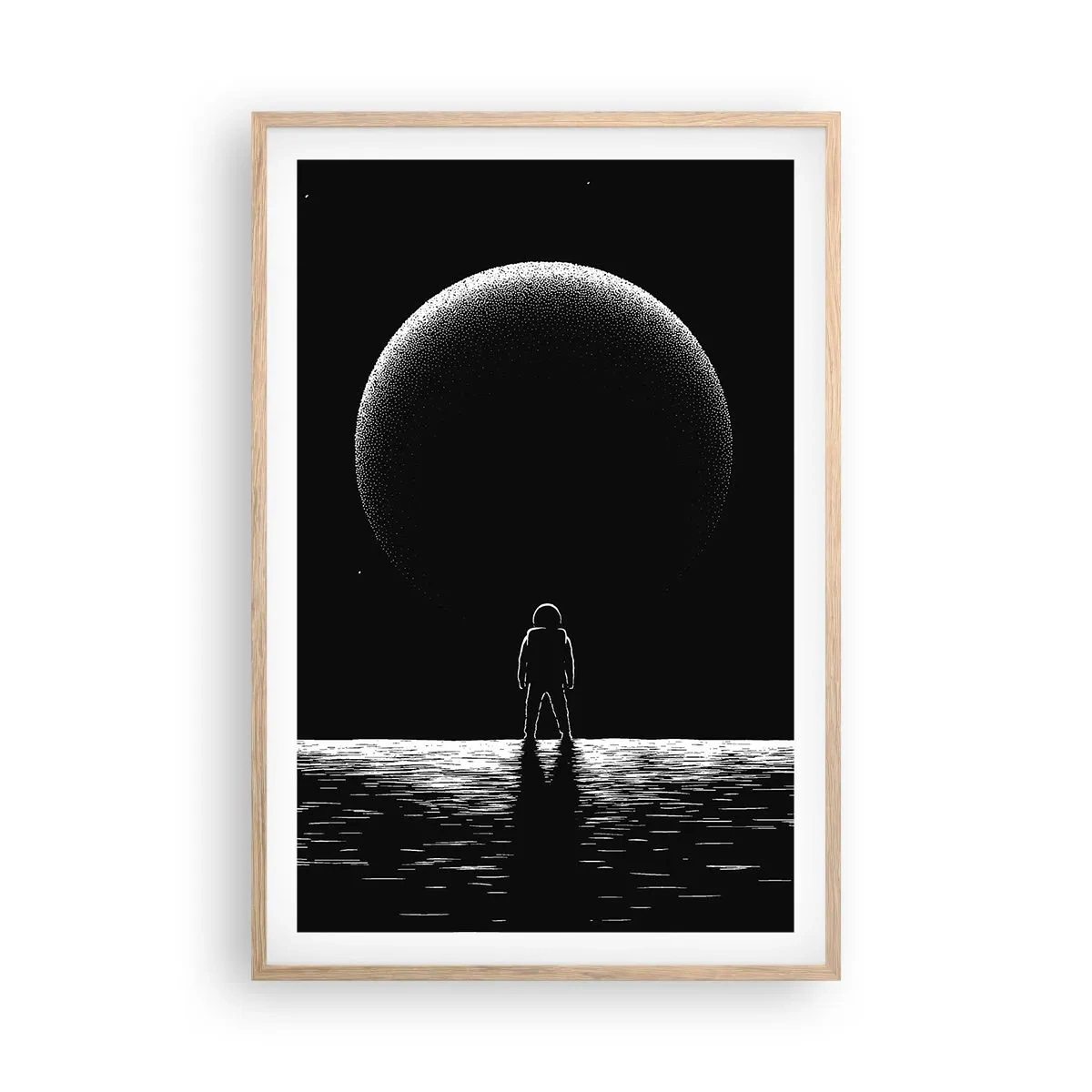 Poster in einem Rahmen aus heller Eiche - Angesicht zu Angesicht - 61x91 cm