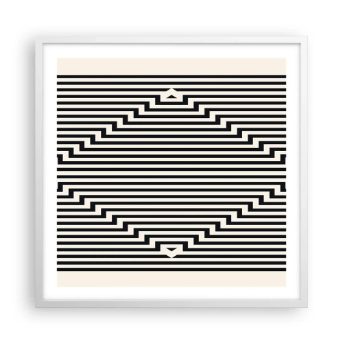 Poster in einem weißen Rahmen - Geometrische Illusion - 60x60 cm