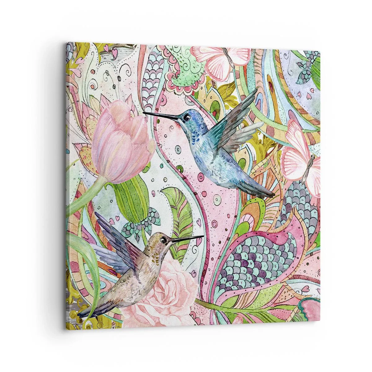 Bild auf Leinwand - Leinwandbild - Verstrickt in Weinreben - 60x60 cm