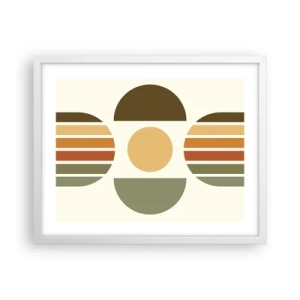 Poster in einem weißen Rahmen - In Erdtönen - 50x40 cm