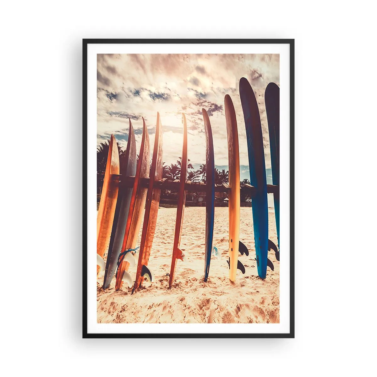 Poster in einem schwarzem Rahmen - Gute Nacht bis morgen - 70x100 cm