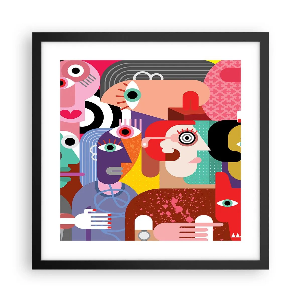 Poster in einem schwarzem Rahmen - Wir sind von Herrn Picasso - 40x40 cm