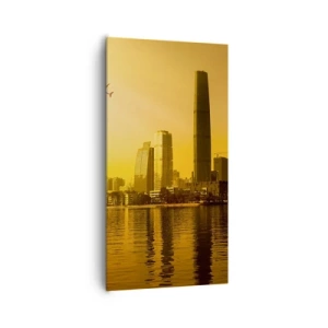 Bild auf Leinwand - Leinwandbild - Die goldene Stadt - 65x120 cm