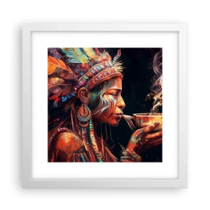 Poster in einem weißen Rahmen - Magisches Ritual - 30x30 cm