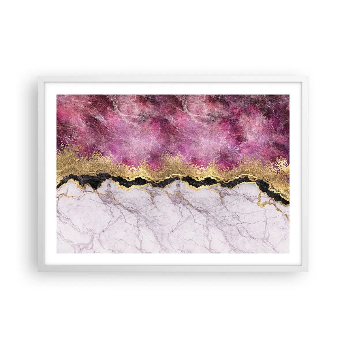 Poster in einem weißen Rahmen - An der Grenze - 70x50 cm